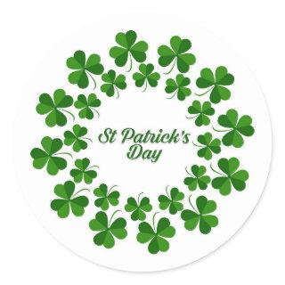 Circle Of Shamrocks Sticker