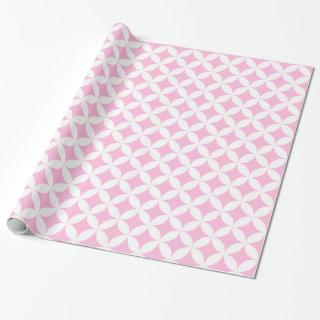 Circle quarters trellis pink white pattern wrap