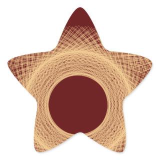 circle reddish brown 467 abstract art star sticker