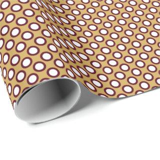 Circled polka dots, caramel, cream and chocolate