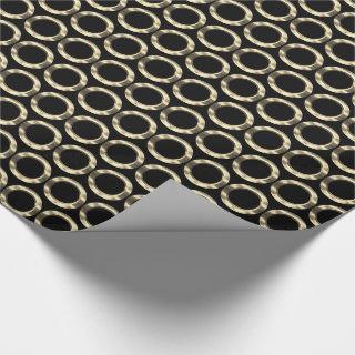 Circles Pattern Golden Rings Geometric Black Gold