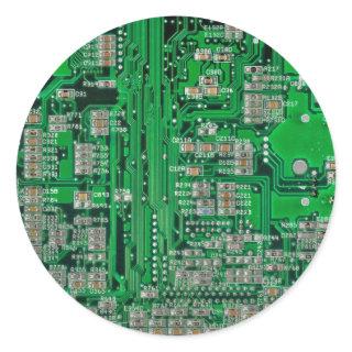 Circuit Board Painting Classic Round Sticker