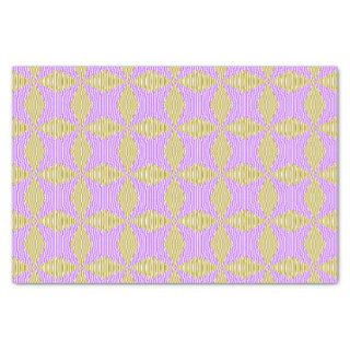 Circular Illusion - Mage, Gold, and White Stripe Tissue Paper