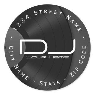 Circular Vinly Return Address Label