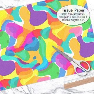Circus Colors Chaos Abstract Art Pattern Tissue Paper