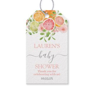 Citrus Baby Shower Gift Tag