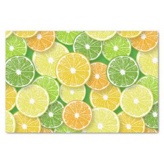 Citrus fruit slices pop art 3 tissue paper