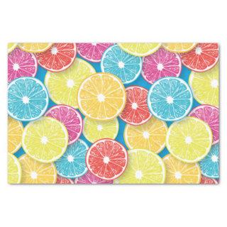 Citrus fruit slices pop art tissue paper