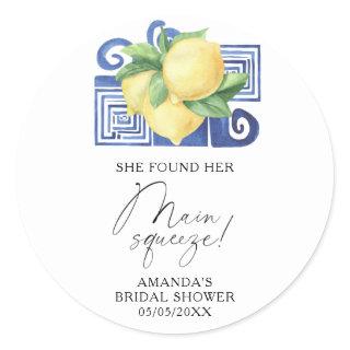 Citrus Lemon - She found her main squeeze Classic Round Sticker