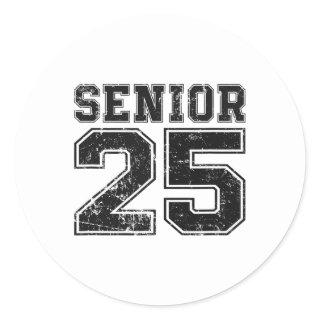 Cl Of 2025 Senior Graduate  Classic Round Sticker