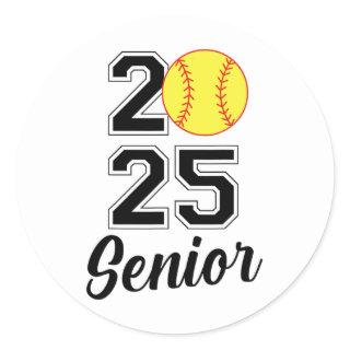 Cl Of 2025 Softll Senior Graduation Graduate Women Classic Round Sticker