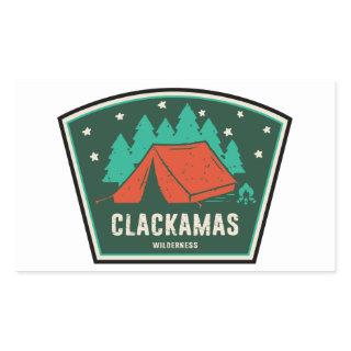 Clackamas Wilderness Oregon Camping Rectangular Sticker