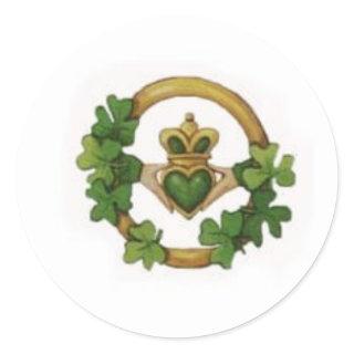 claddagh classic round sticker