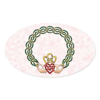 Claddagh Oval Sticker