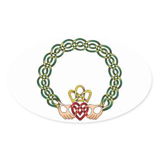 Claddagh Oval Sticker