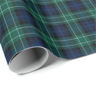 Clan Abercrombie Tartan Green and Blue Plaid