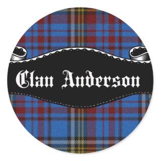 Clan Anderson Banner Classic Round Sticker