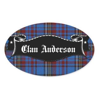 Clan Anderson Banner Oval Sticker