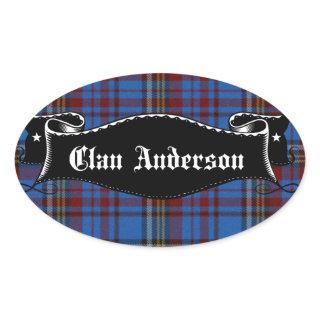 Clan Anderson Banner Oval Sticker