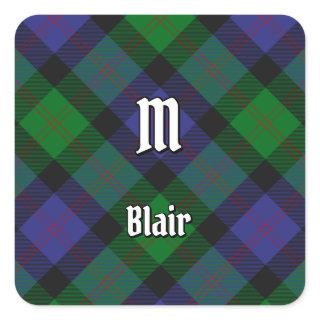 Clan Blair Tartan Square Sticker