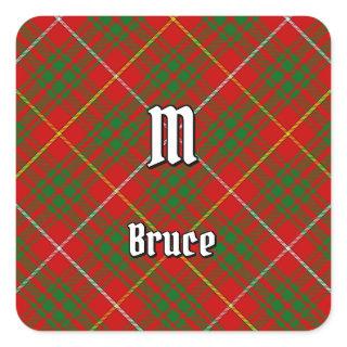 Clan Bruce Tartan Square Sticker