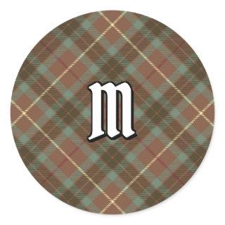 Clan Fraser Hunting Weathered Tartan Classic Round Sticker