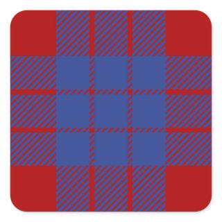 Clan Hamilton Tartan Square Sticker