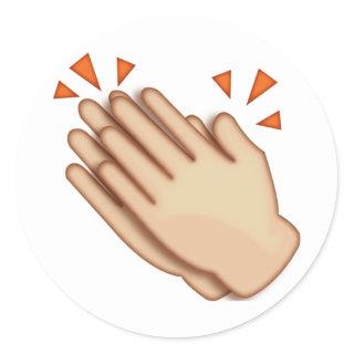 Clapping Hands - Emoji Classic Round Sticker