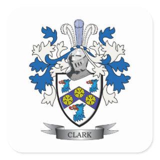 Clark Coat of Arms Square Sticker