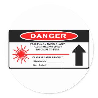 Class 3B Laser Warning Sticker
