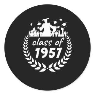 class of 1957 graduation or reunion design by year classic round sticker