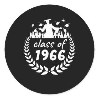 class of 1966 graduation or reunion design by year classic round sticker