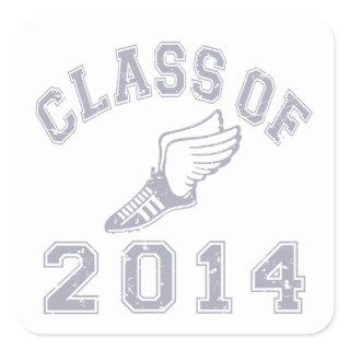 Class Of 2014 Track & Field Grey 2 Square Sticker