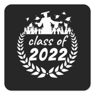 class of 2022 graduation or reunion design by square sticker