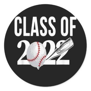 Class of 2022 Graduation Senior Baseball Player  Classic Round Sticker