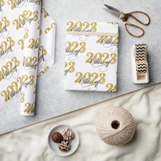 Class of 2023 Black and Gold Typography Graduation