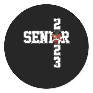 Class of 2023 Football Senior Gifts Classic Round Sticker