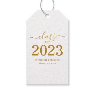 Class of 2023 Gold Script Graduation  Gift Tags