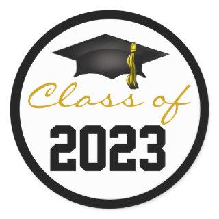Class of 2023 Graduation Cap Classic Round Sticker