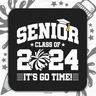 Class of 2024 Cheerleader Squad Cheer Senior 2024 Square Sticker