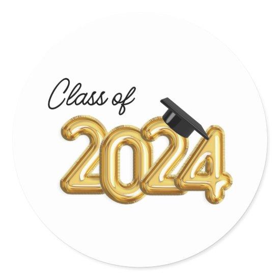 Class of 2024 Graduation  Classic Round Sticker