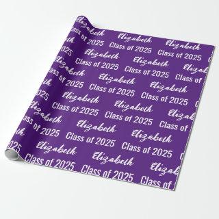 Class of 2025 Graduate Name Royal Purple and White