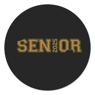 Class Of 2025 Graduation Proud Mom Of A 2025 Senio Classic Round Sticker