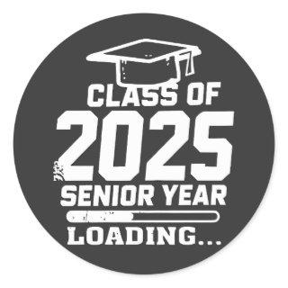 Class of 2025 Senior Year Loading Classic Round Sticker