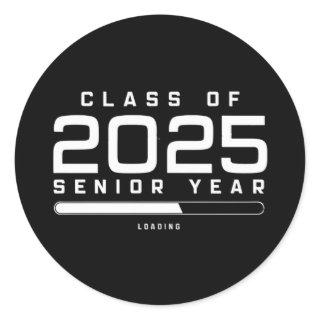 Class of 2025 Senior Year Loading Senior 2025  Classic Round Sticker