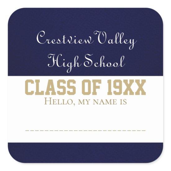 Class reunion name tag stickers!
