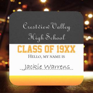 Class reunion name tag stickers!