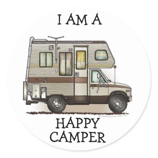 ClassC Camper RV Magnets Classic Round Sticker