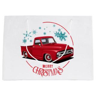 Classic 1956 Red Truck Large Gift Bag