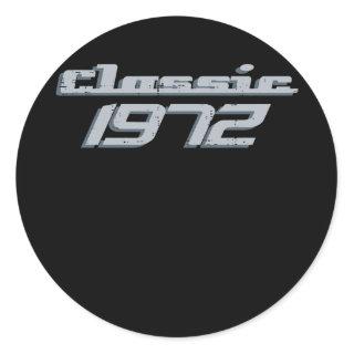 Classic 1972 Vintage 50th Birthday 50 Years Old Classic Round Sticker